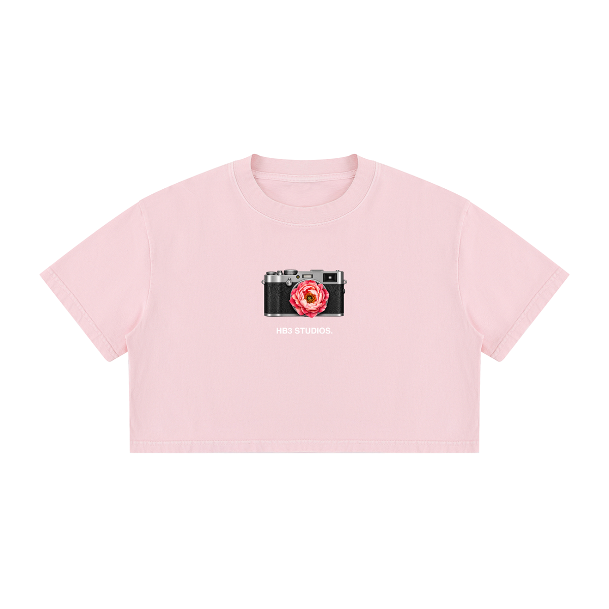 The Peony Prime Crop | Women's Mineral Wash Cotton Crop T-Shirt