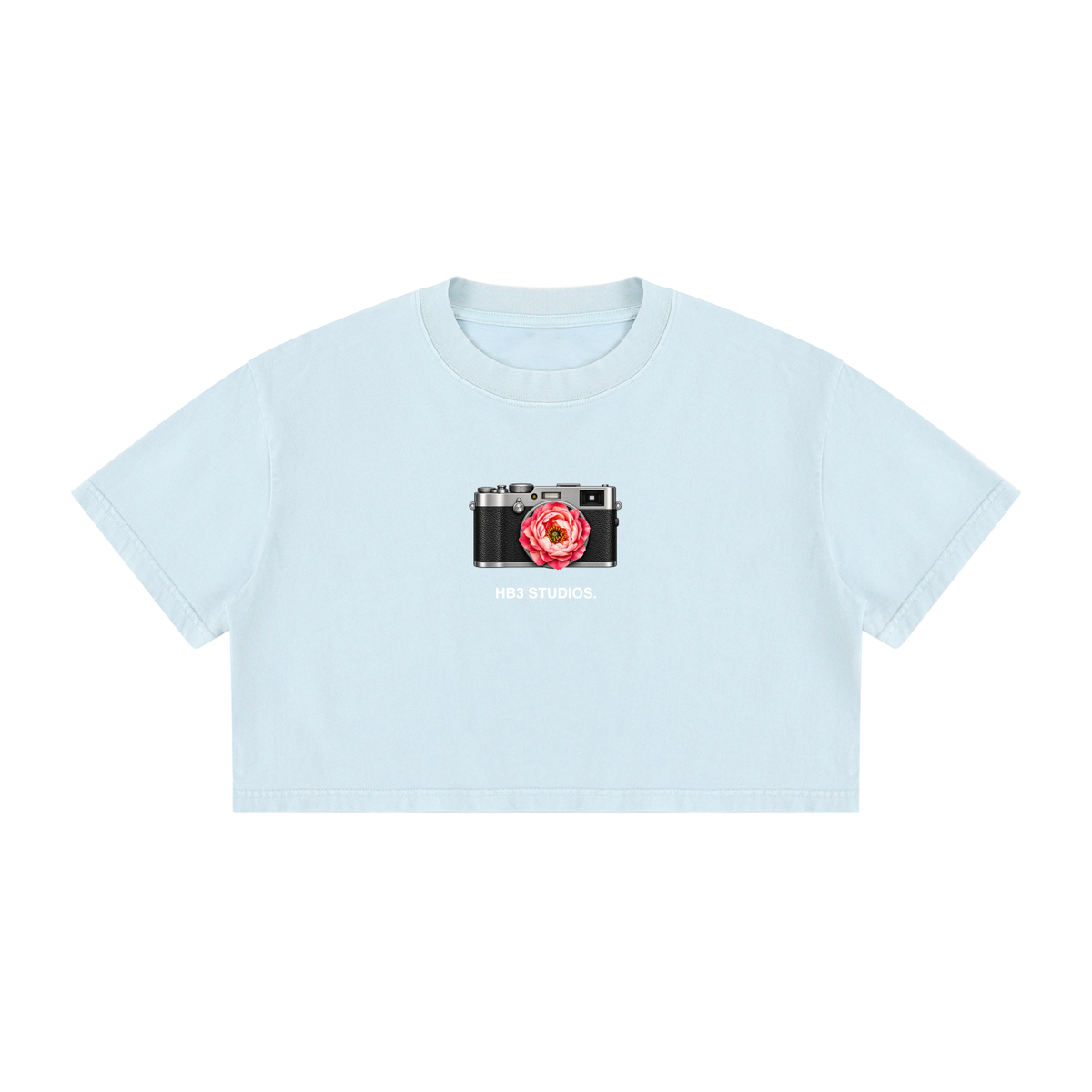 The Peony Prime Crop | Women's Mineral Wash Cotton Crop T-Shirt