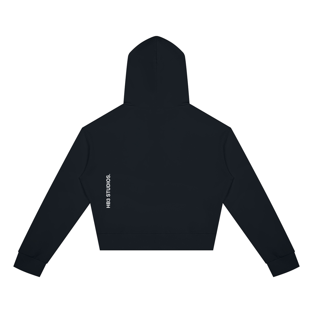The Peony Prime | Women's Crop Full Zip Hoodie