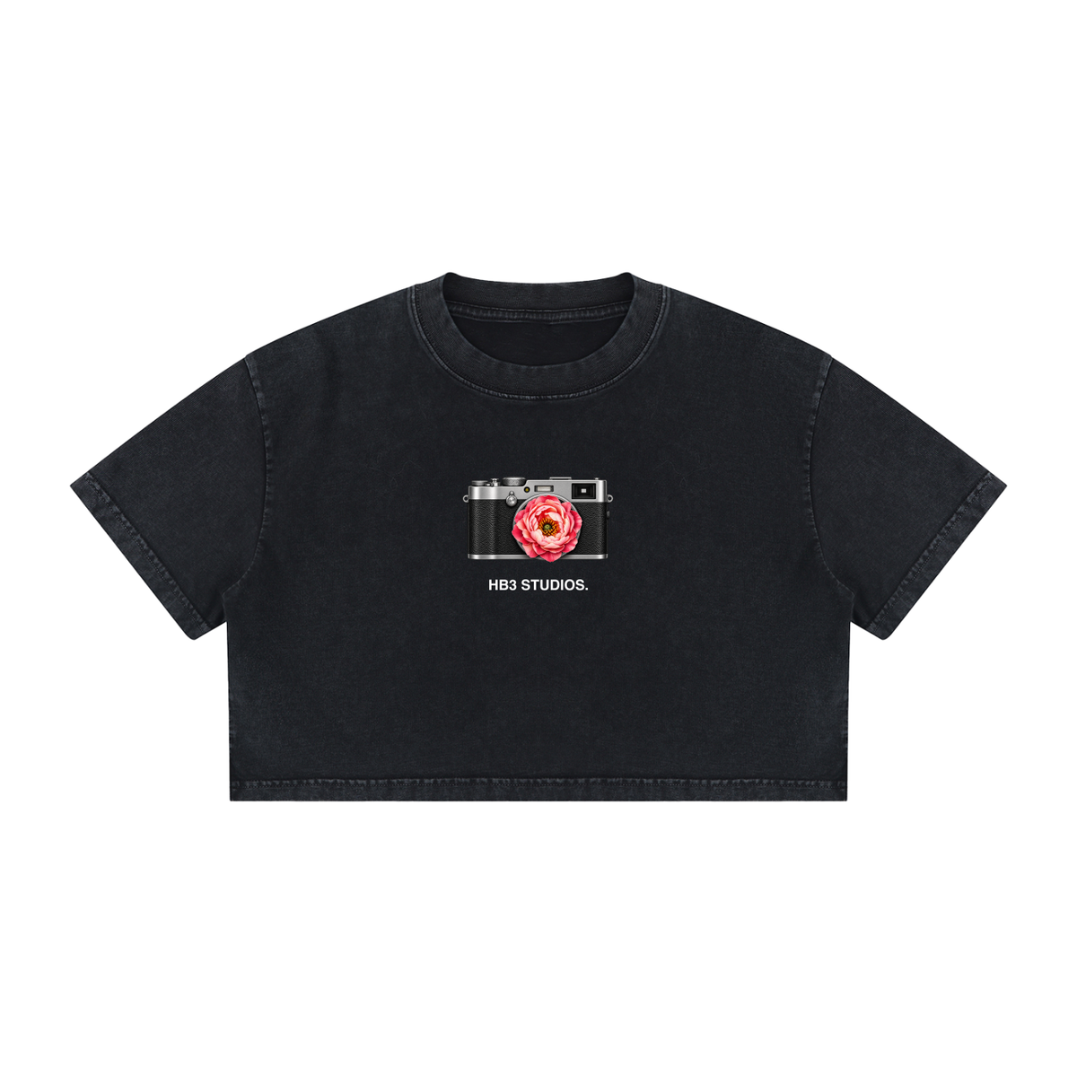 The Peony Prime Crop | Women's Mineral Wash Cotton Crop T-Shirt