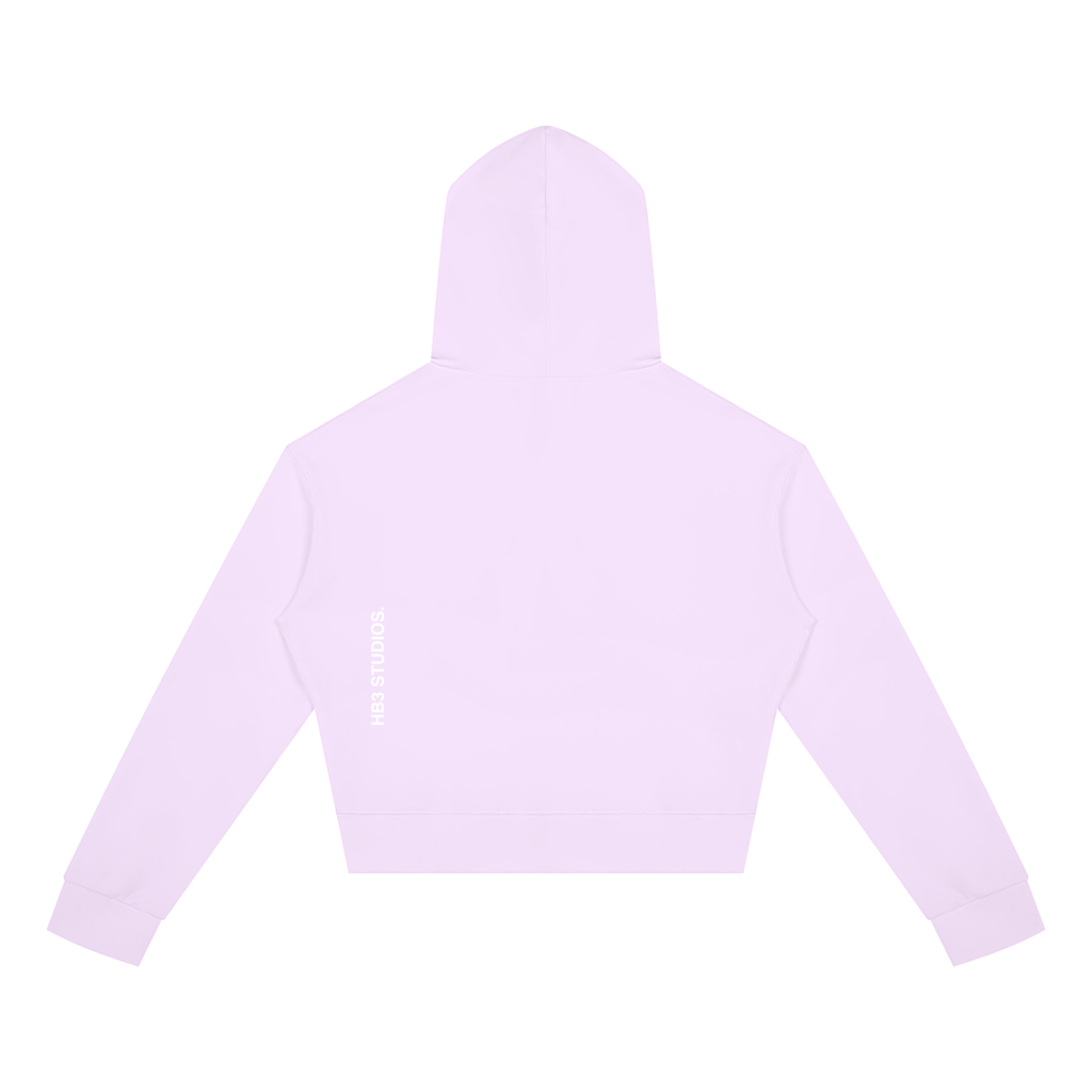 The Peony Prime | Women's Crop Full Zip Hoodie