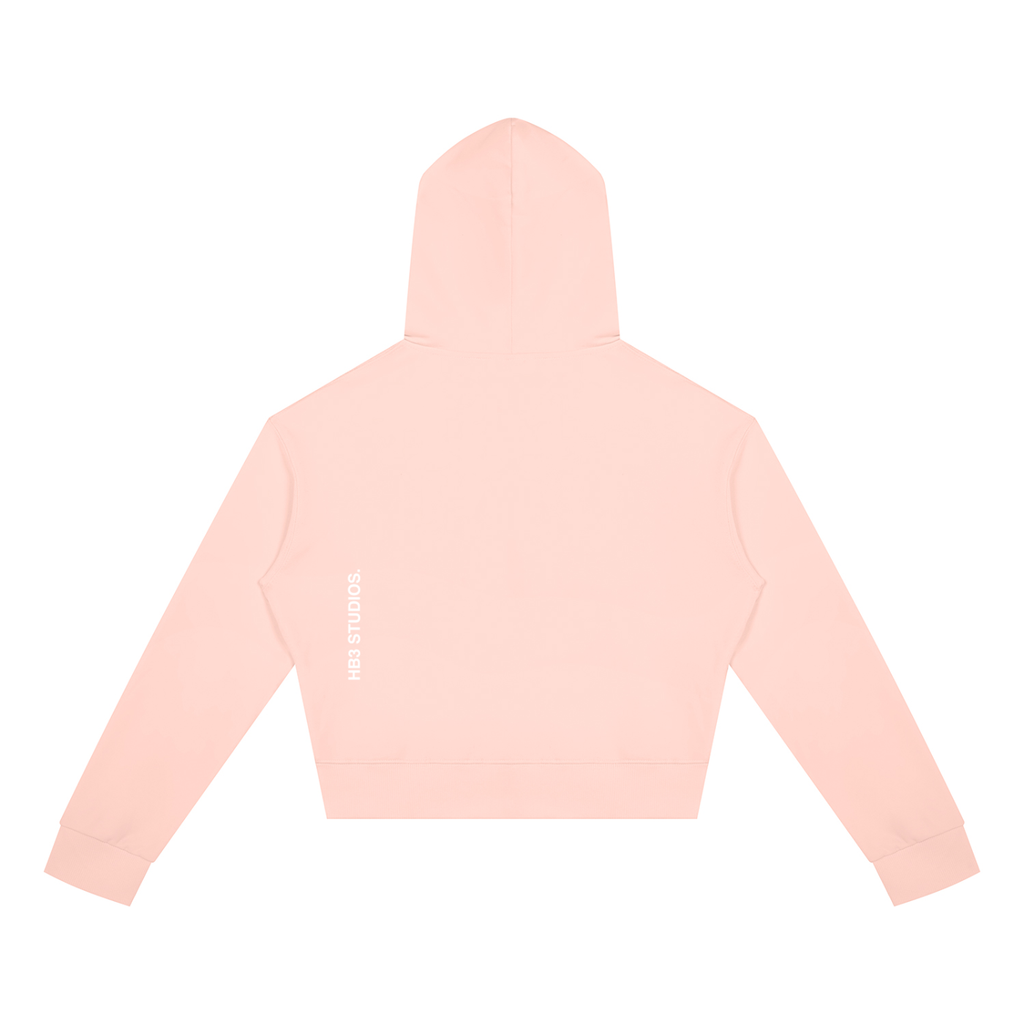 The Peony Prime | Women's Crop Full Zip Hoodie
