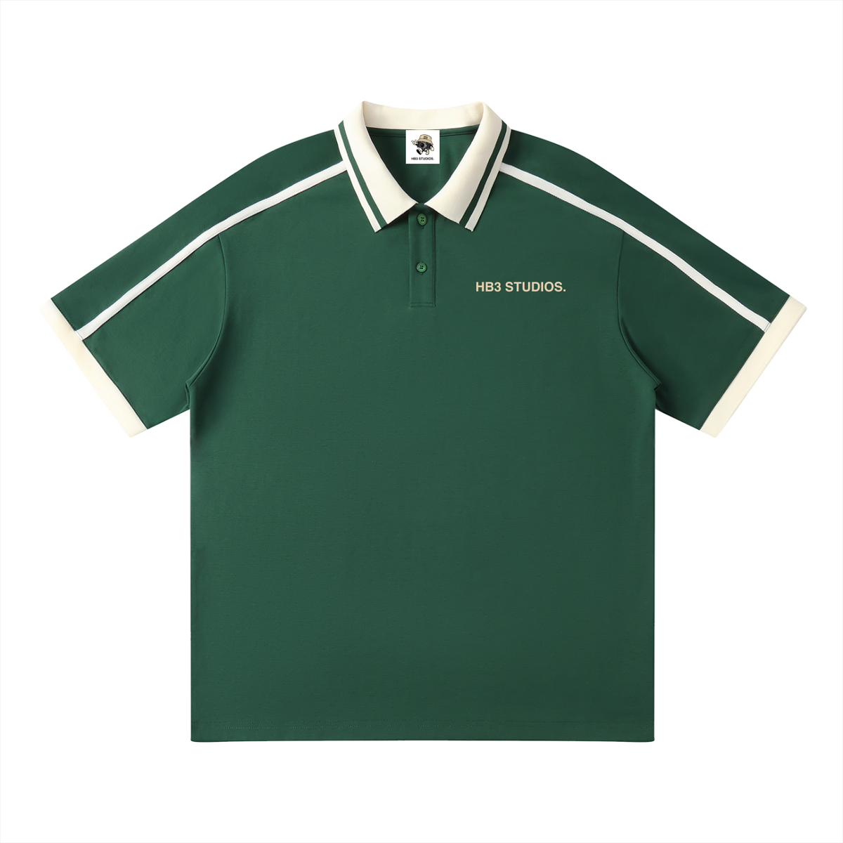 The Green | Unisex Contrast Piping Polo Shirt